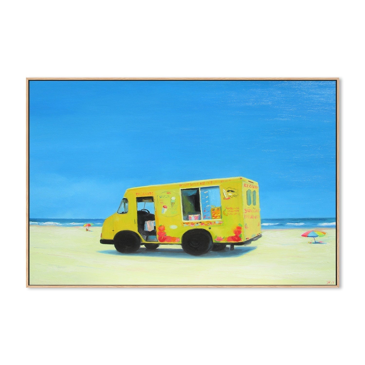 wall-art-print-canvas-poster-framed-Icecream Truck-by-Ieva Baklane-Gioia Wall Art