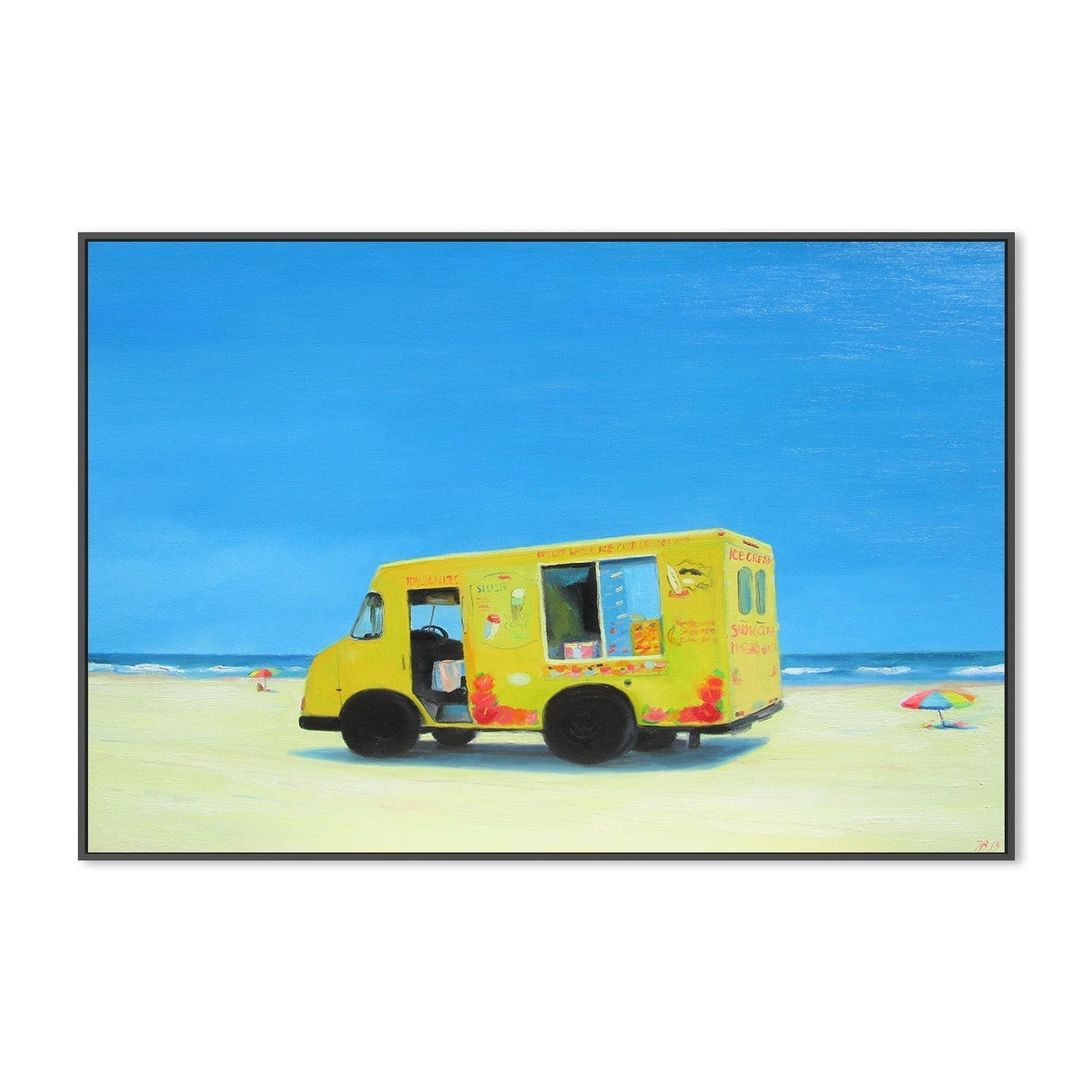 wall-art-print-canvas-poster-framed-Icecream Truck-by-Ieva Baklane-Gioia Wall Art