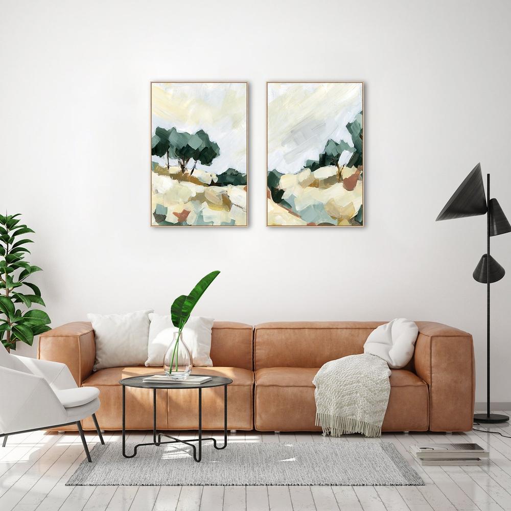 wall-art-print-canvas-poster-framed-Illustrated Land, Set Of 2-by-Emily Wood-Gioia Wall Art