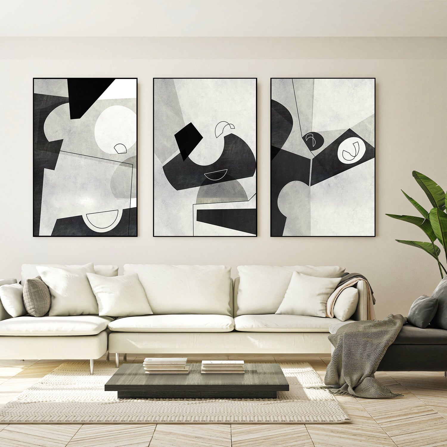 In Shape, Style A, B & C, Set Of 3 , By Roberto Moro Art