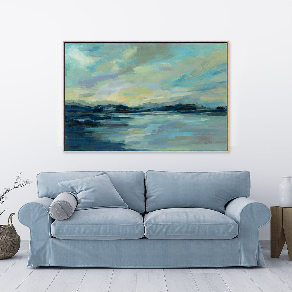 wall-art-print-canvas-poster-framed-Indigo Sea, Style A-by-Silvia Vassileva-Gioia Wall Art