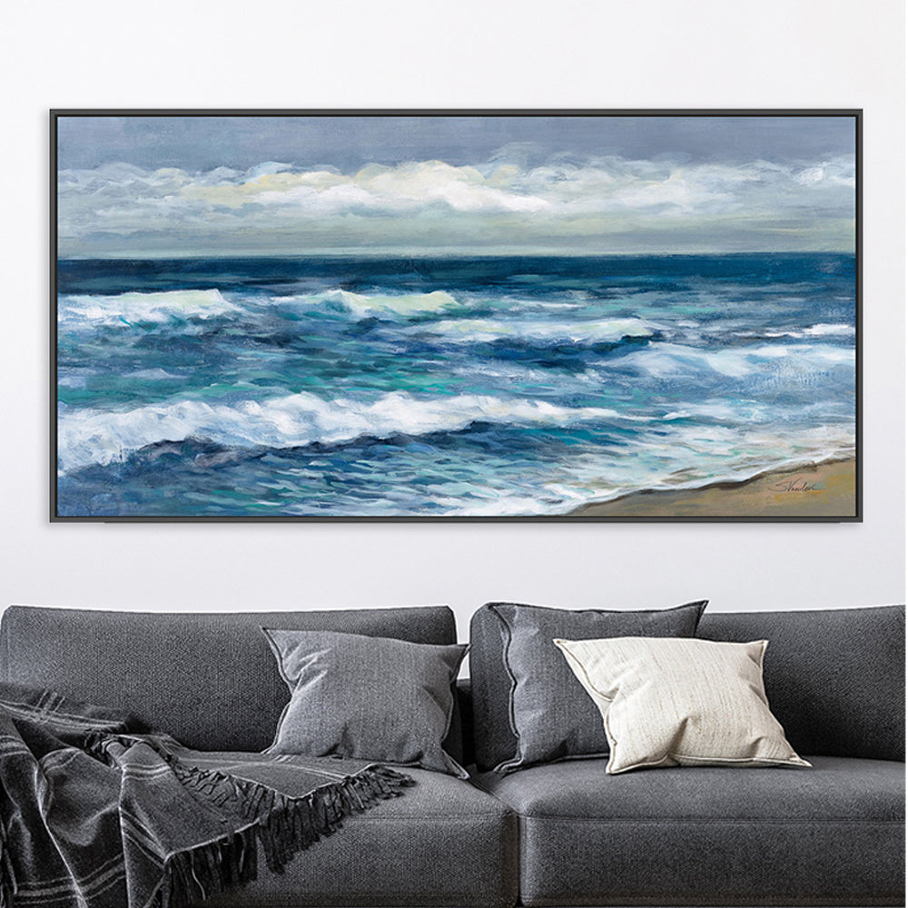 wall-art-print-canvas-poster-framed-Indigo Sea, Style B-by-Silvia Vassileva-Gioia Wall Art