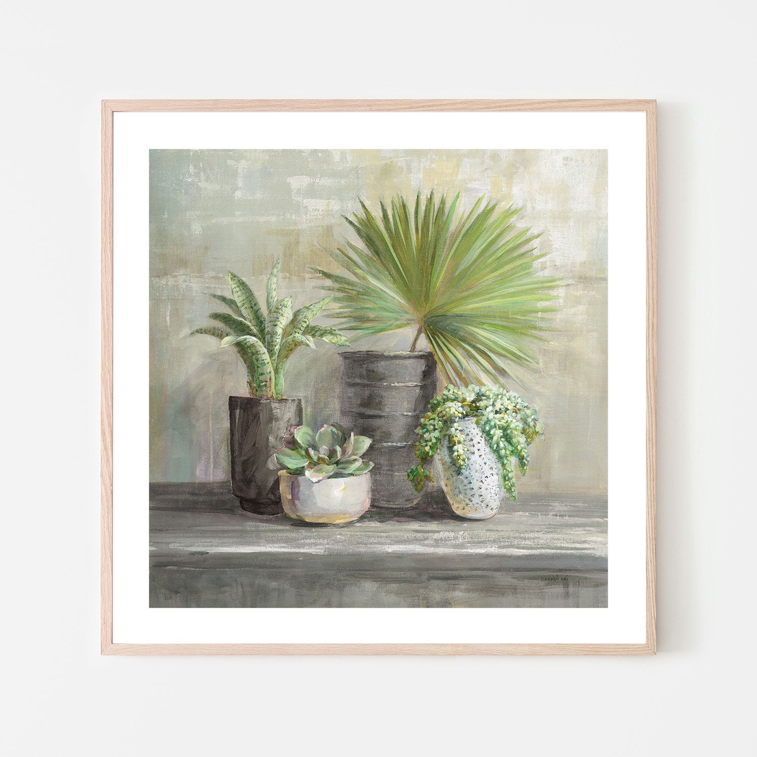 wall-art-print-canvas-poster-framed-Indoor Garden Gray-by-Danhui Nai-Gioia Wall Art