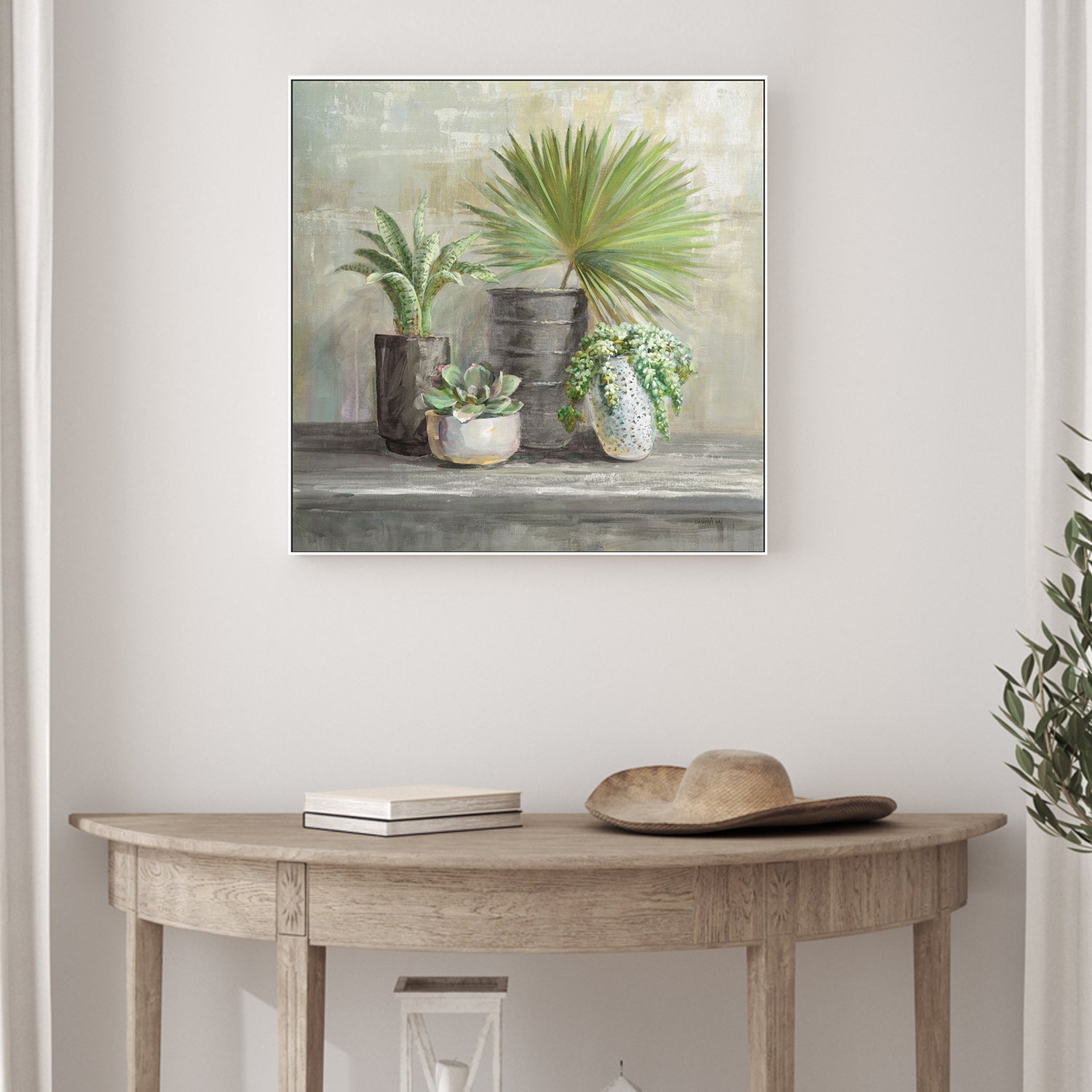 wall-art-print-canvas-poster-framed-Indoor Garden Gray-by-Danhui Nai-Gioia Wall Art