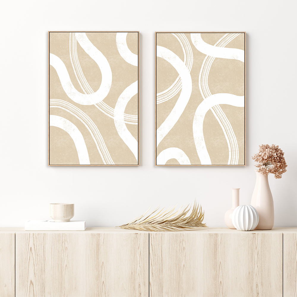 wall-art-print-canvas-poster-framed-Infinite Calm, Style A & B, Set Of 2 , By Caroline Cerrato-2