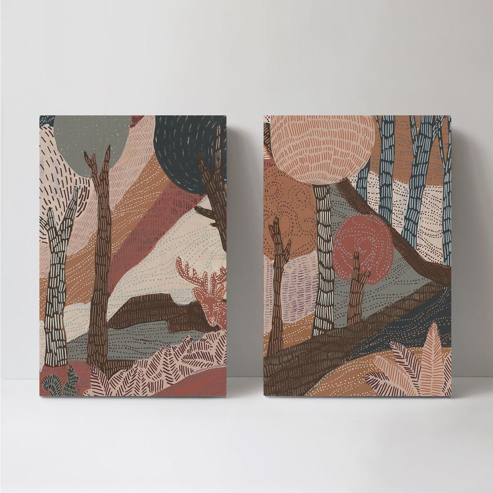 wall-art-print-canvas-poster-framed-Into Bohemia Forest , Set Of 2, Style B-by-Emily Wood-Gioia Wall Art