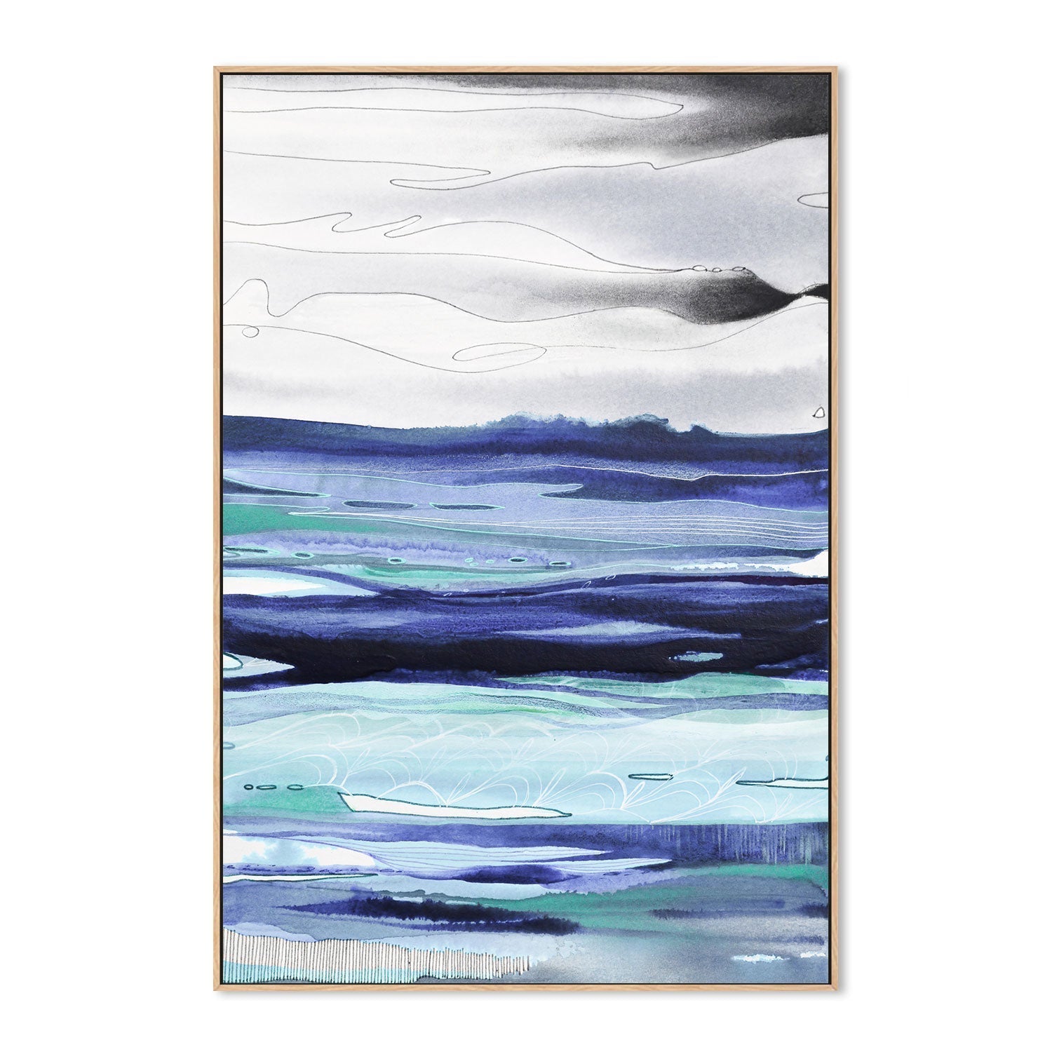 wall-art-print-canvas-poster-framed-Into The Blue , By Sarah Carlton Art-GIOIA-WALL-ART