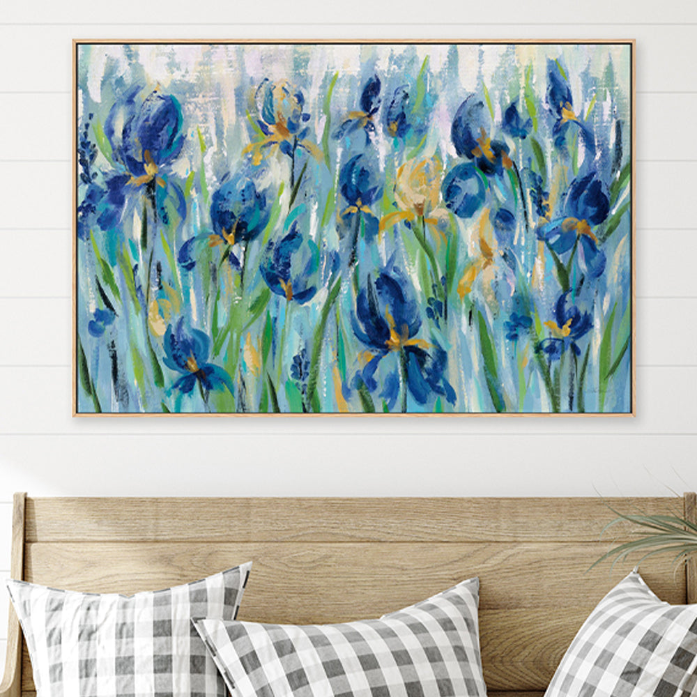 wall-art-print-canvas-poster-framed-Iris Flower Bed-by-Silvia Vassileva-Gioia Wall Art