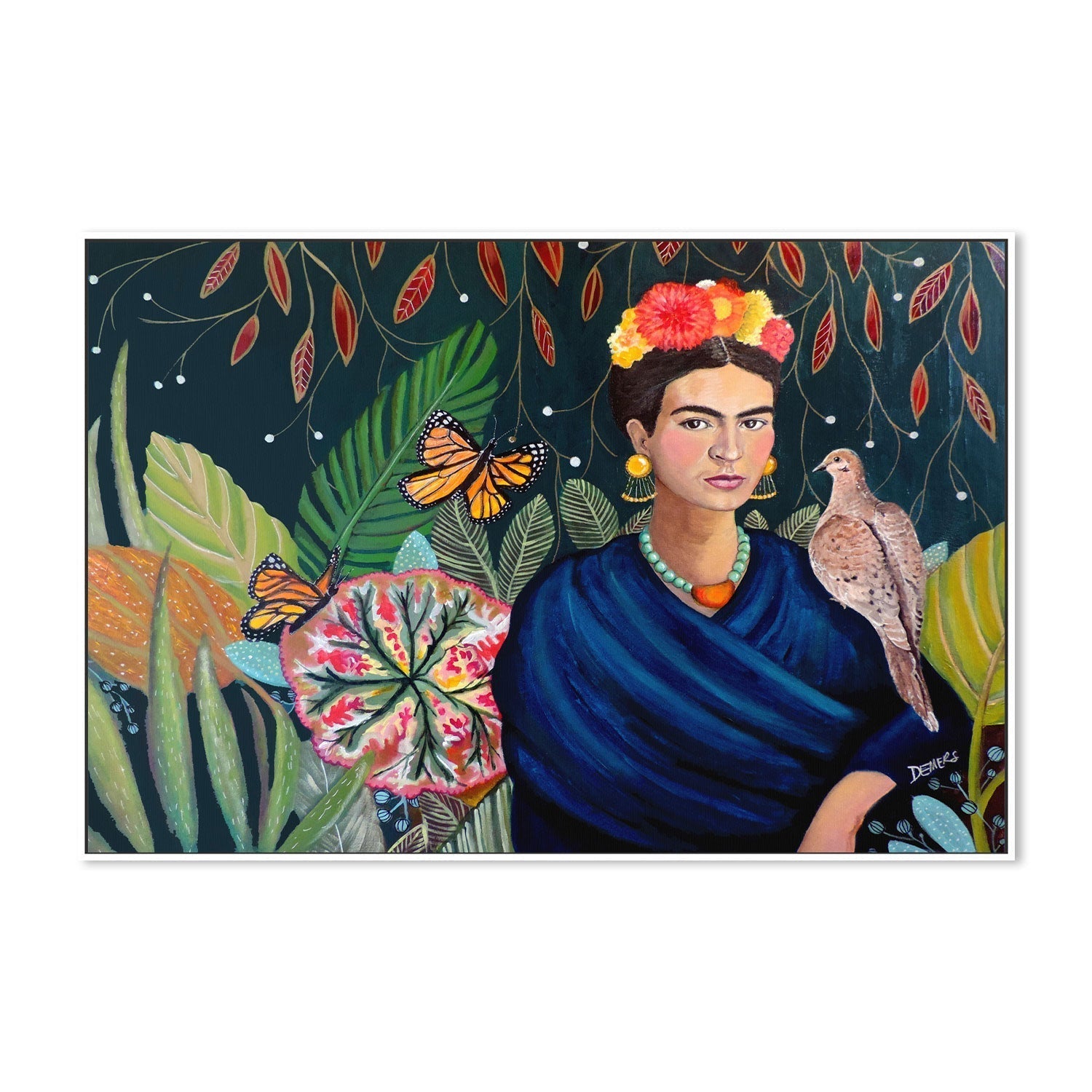 wall-art-print-canvas-poster-framed-Jardín De Flores-GIOIA-WALL-ART