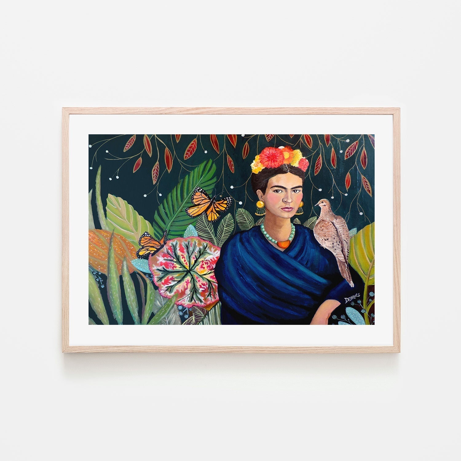 wall-art-print-canvas-poster-framed-Jardín De Flores-GIOIA-WALL-ART