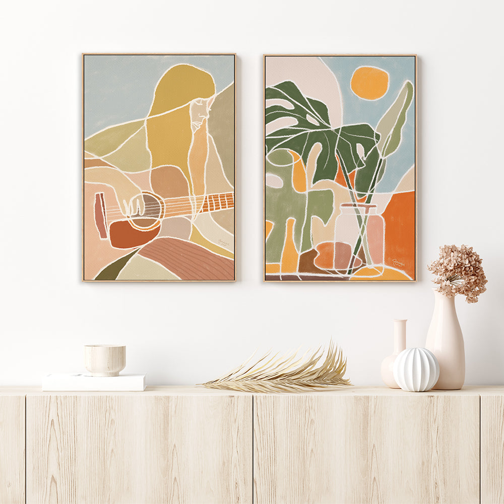 wall-art-print-canvas-poster-framed-Jonni, Monstera, Set Of 2-by-Junia Kall-Gioia Wall Art