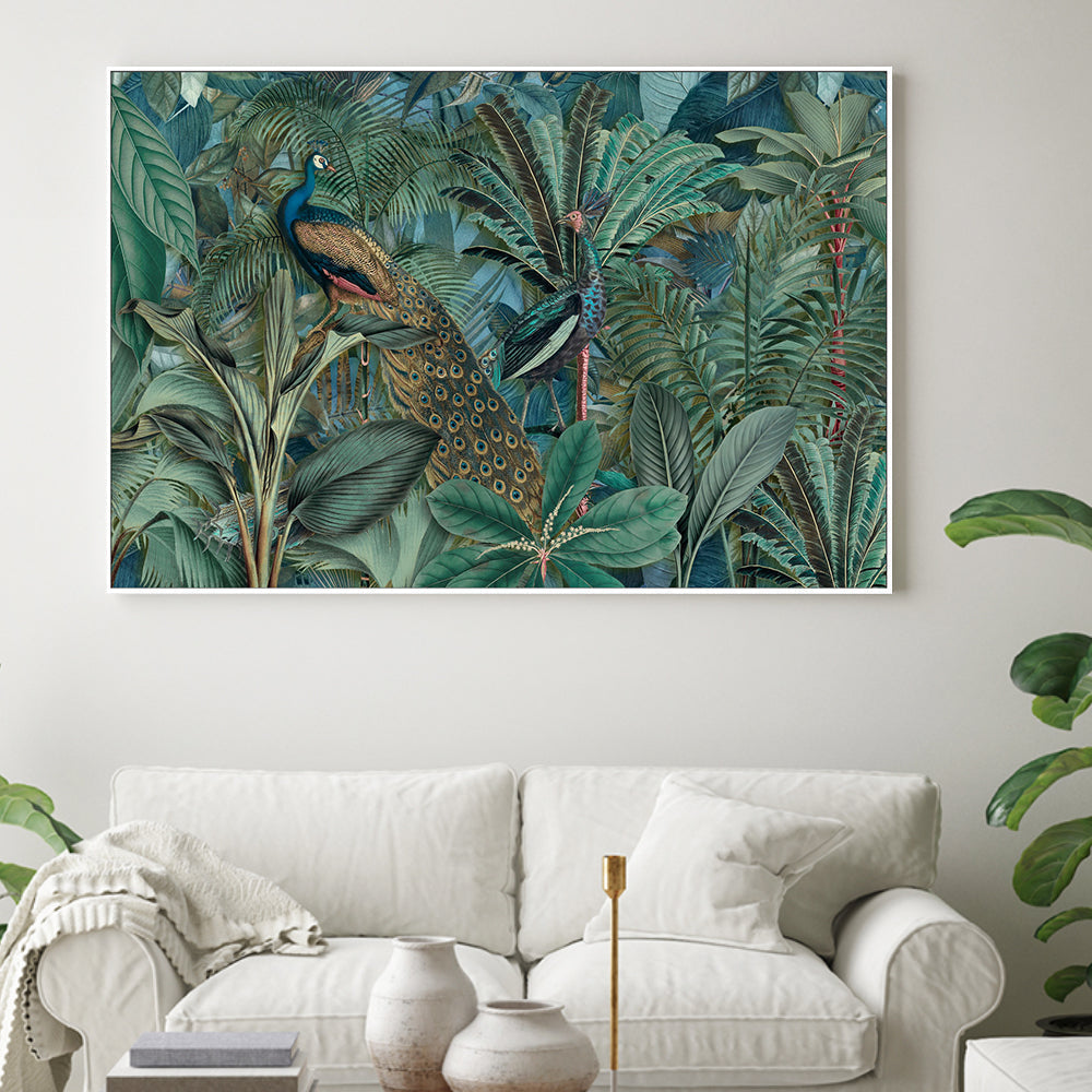 wall-art-print-canvas-poster-framed-Jungle Birds In Green, By Andrea Haase-GIOIA-WALL-ART