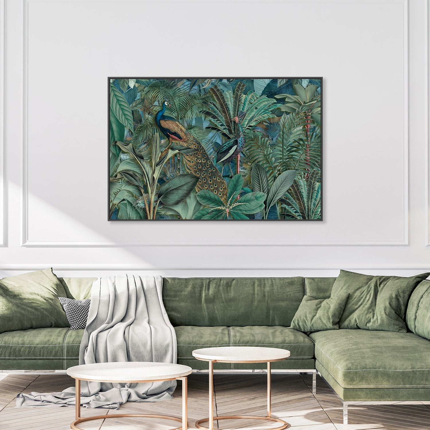 wall-art-print-canvas-poster-framed-Jungle Birds In Green, By Andrea Haase-GIOIA-WALL-ART