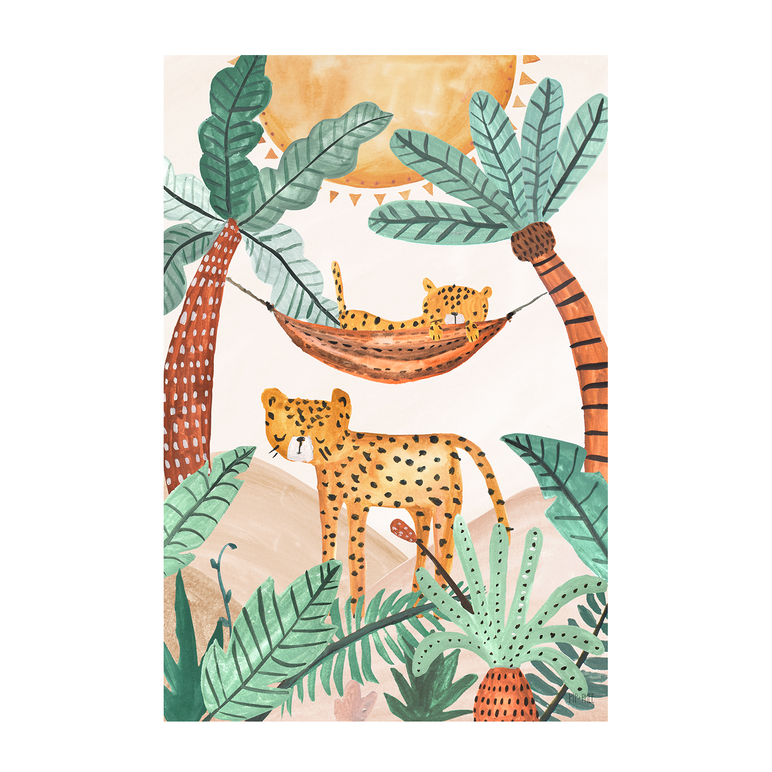 wall-art-print-canvas-poster-framed-Jungle Horizon, Set of 3 , By Pip and Phee-8