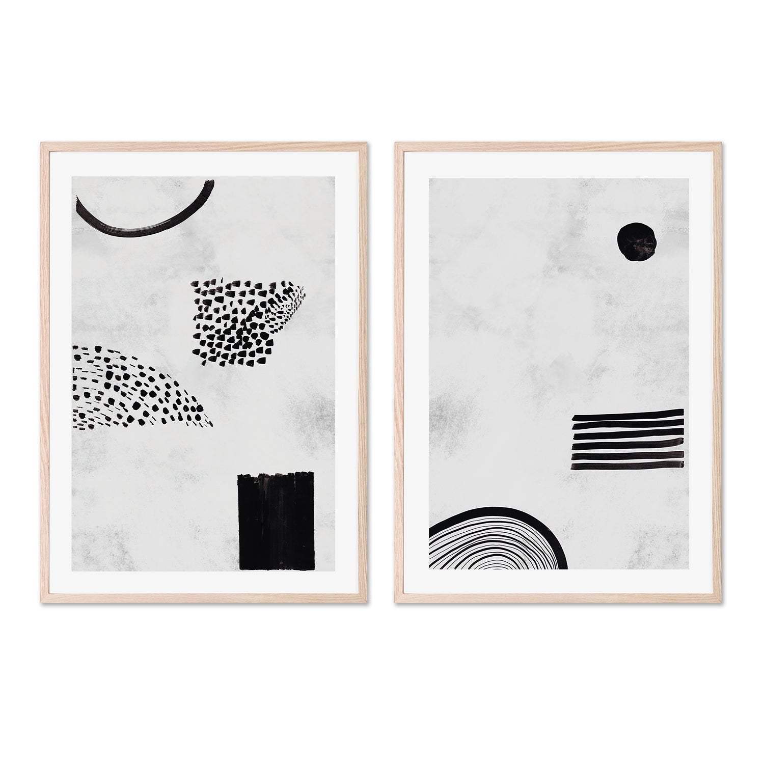 wall-art-print-canvas-poster-framed-Jupiter And Saturn, Set Of 2 , By Danushka Abeygoda-GIOIA-WALL-ART