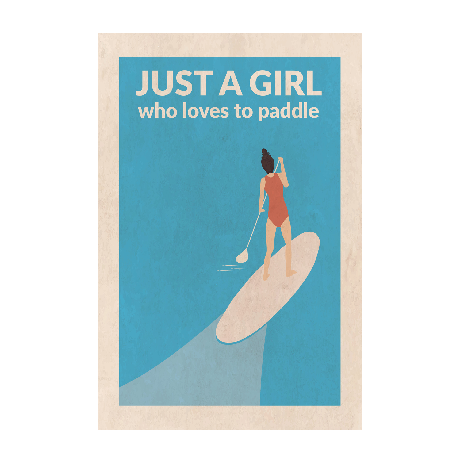 wall-art-print-canvas-poster-framed-Just A Girl Who Loves To Paddle, Style A , By Jon Downer-GIOIA-WALL-ART