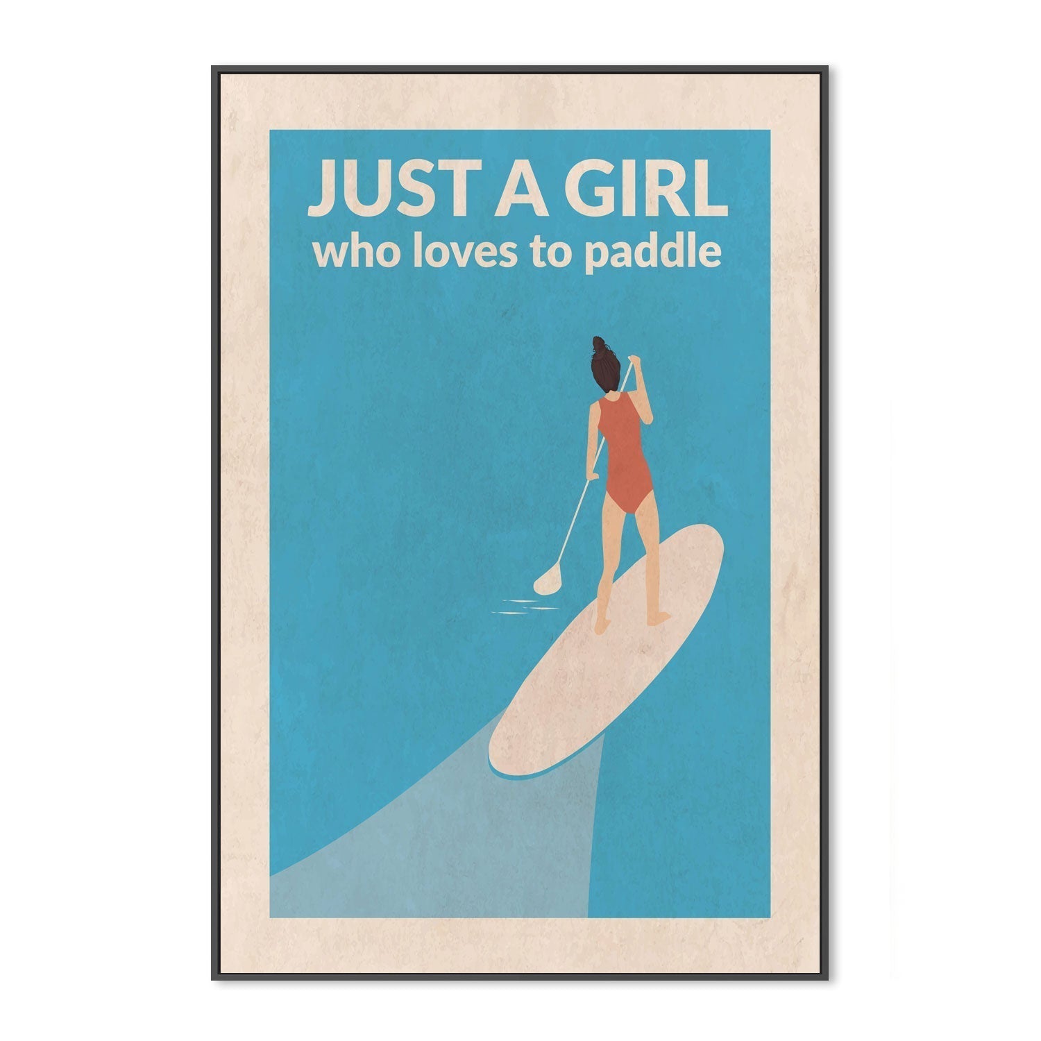 wall-art-print-canvas-poster-framed-Just A Girl Who Loves To Paddle, Style A , By Jon Downer-GIOIA-WALL-ART