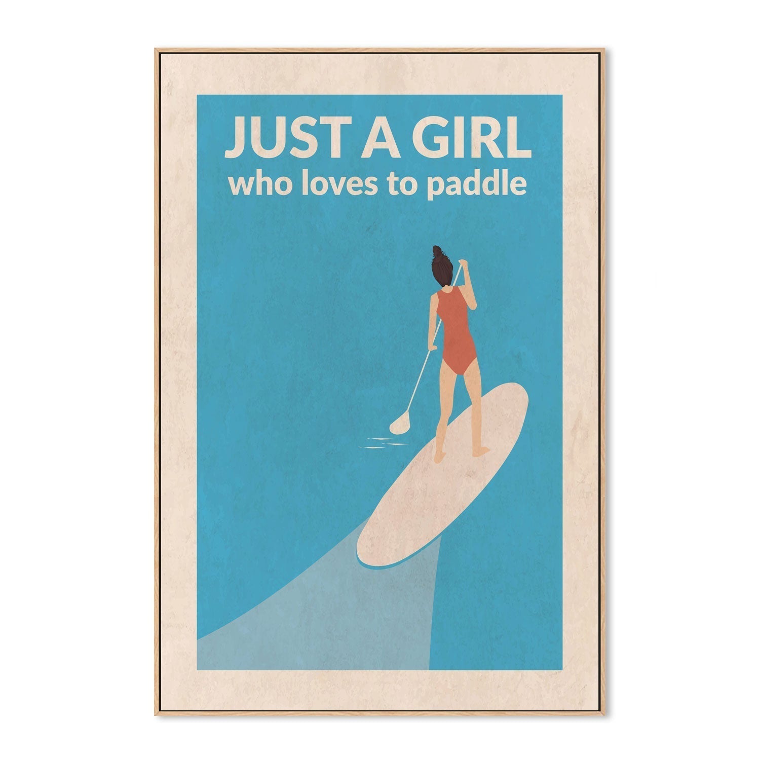 wall-art-print-canvas-poster-framed-Just A Girl Who Loves To Paddle, Style A , By Jon Downer-GIOIA-WALL-ART