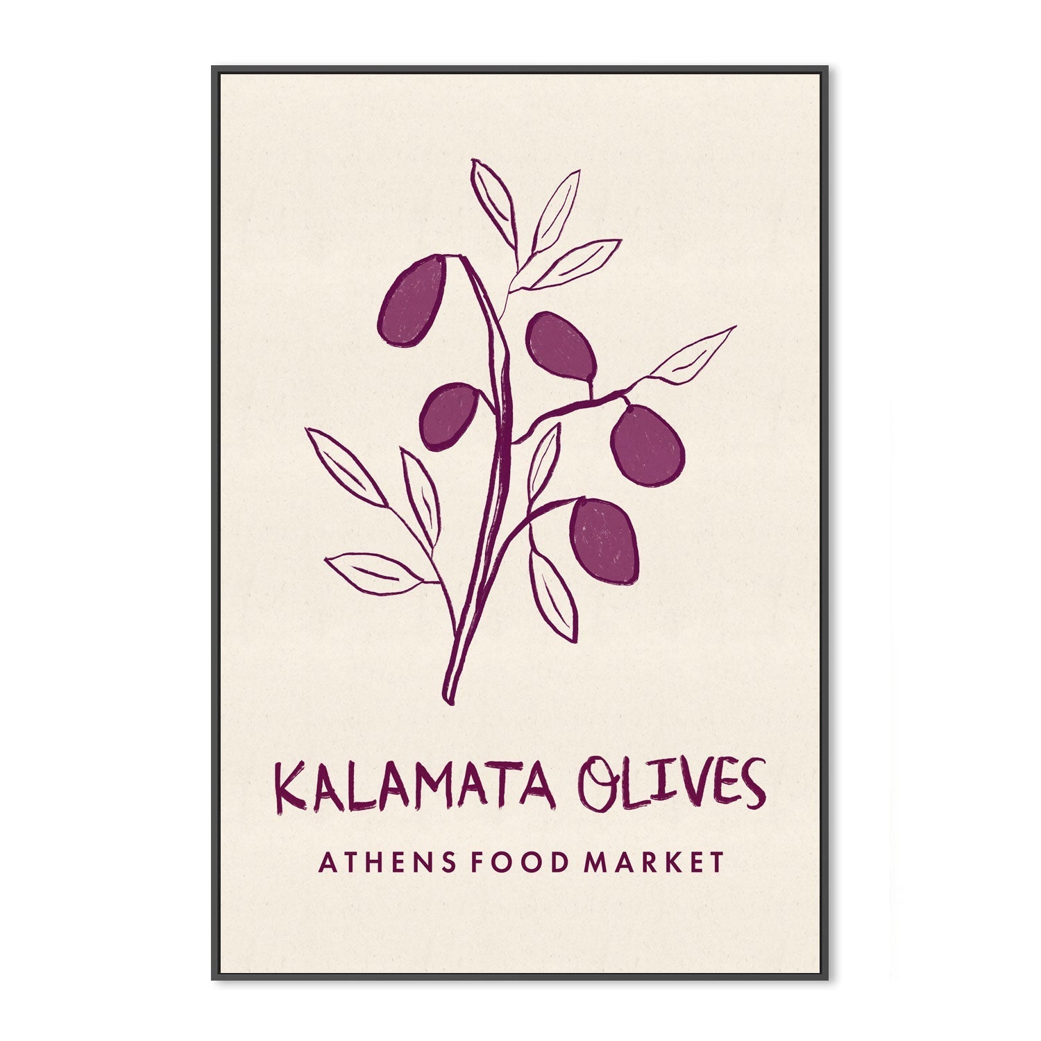 wall-art-print-canvas-poster-framed-Kalamata Olives, Athens Food Market , By Lia Nell-3