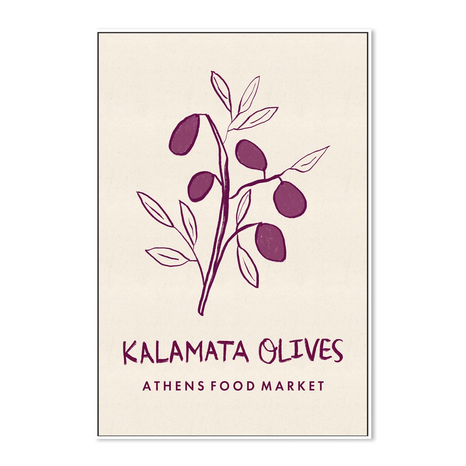 wall-art-print-canvas-poster-framed-Kalamata Olives, Athens Food Market , By Lia Nell-5