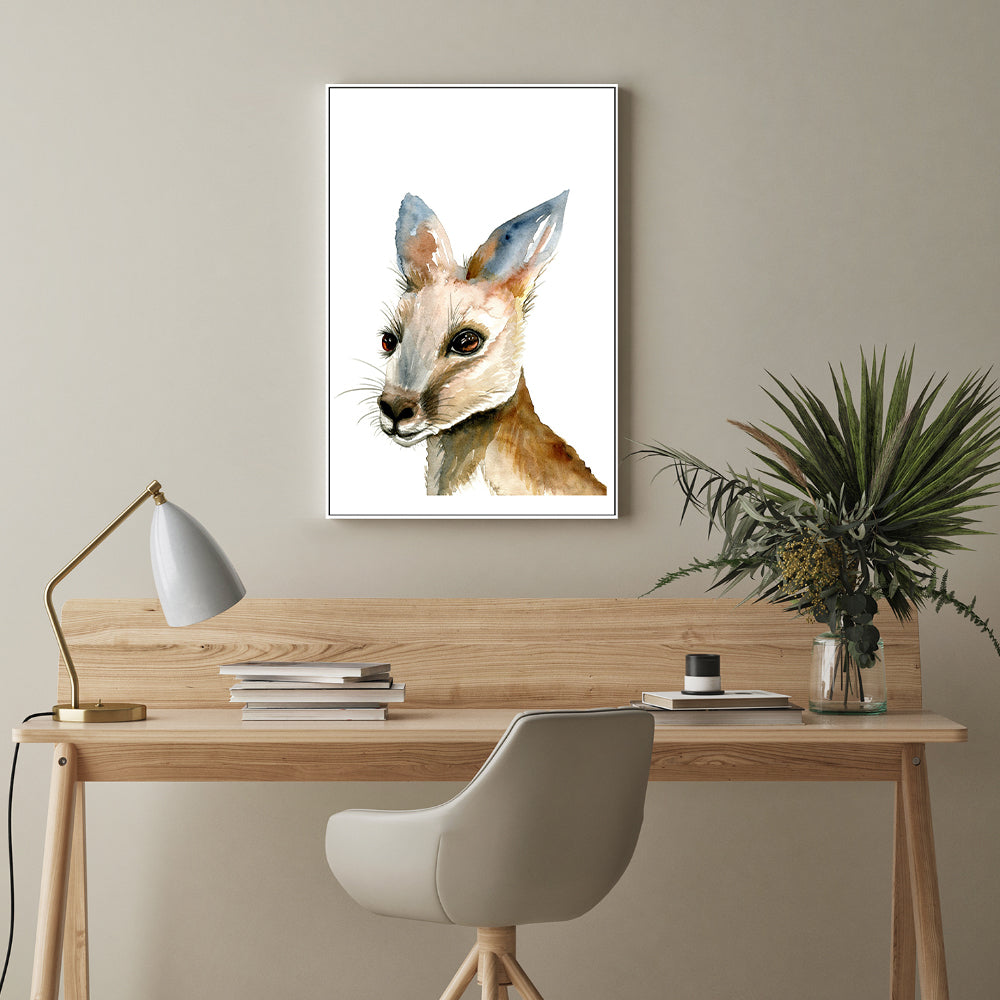 wall-art-print-canvas-poster-framed-Kangaroo , By Jessie Mitchelson-GIOIA-WALL-ART