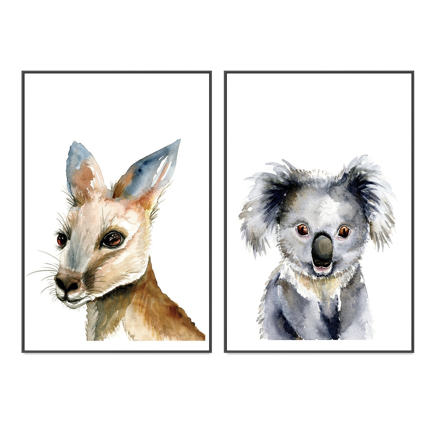 wall-art-print-canvas-poster-framed-Kangaroo & Koala, Set of 2 , By Jessie Mitchelson-GIOIA-WALL-ART