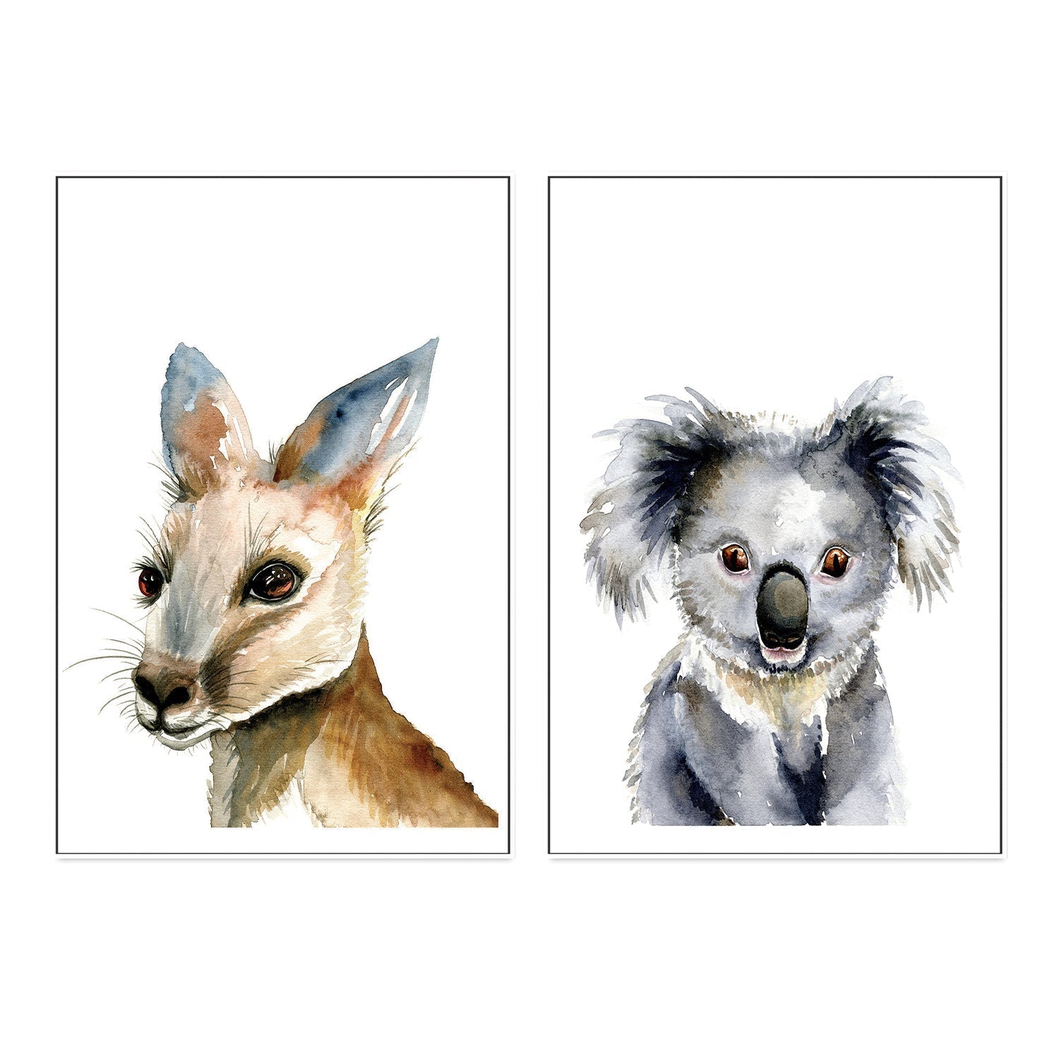 wall-art-print-canvas-poster-framed-Kangaroo & Koala, Set of 2 , By Jessie Mitchelson-GIOIA-WALL-ART