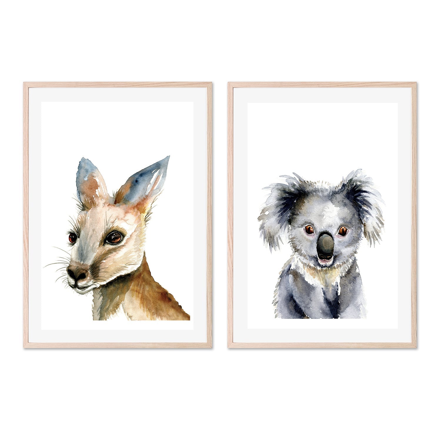 wall-art-print-canvas-poster-framed-Kangaroo & Koala, Set of 2 , By Jessie Mitchelson-GIOIA-WALL-ART