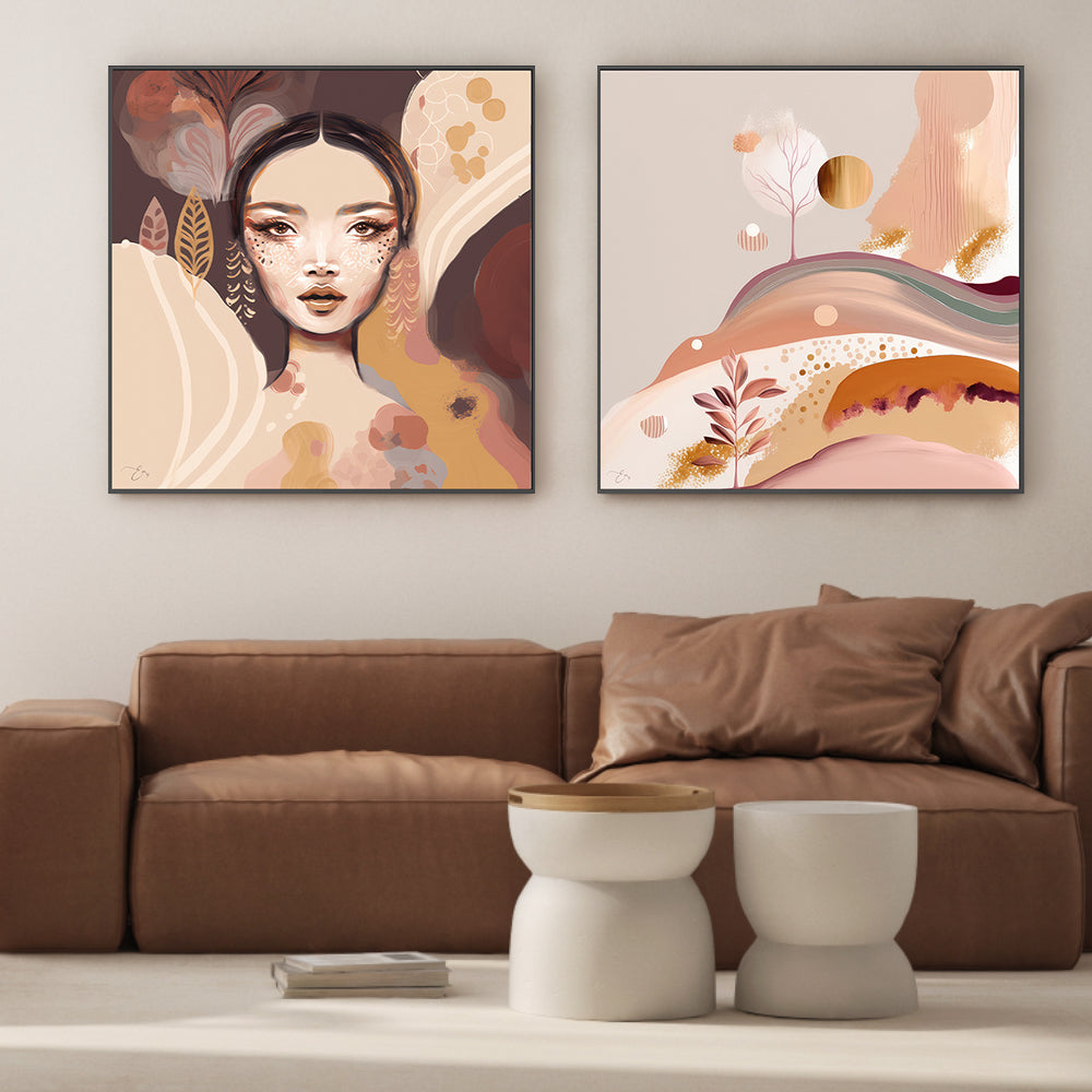 wall-art-print-canvas-poster-framed-Kaori And Letitia, Set Of 2 , By Bella Eve-GIOIA-WALL-ART