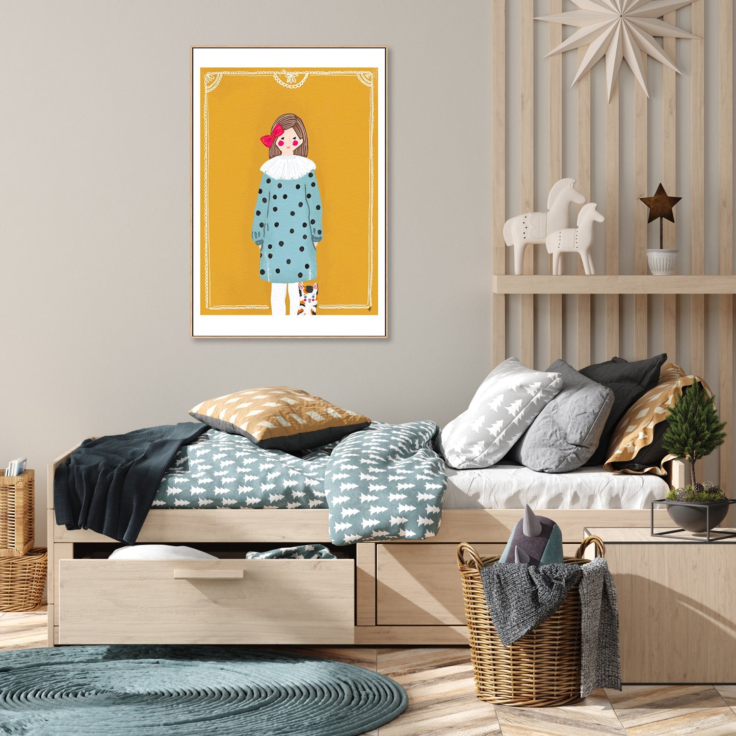 wall-art-print-canvas-poster-framed-Kat and Cat , By Leah Straatsma-7