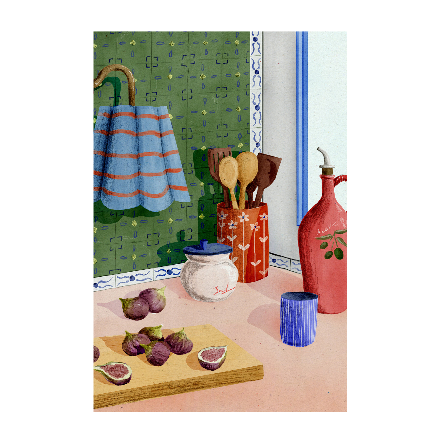 wall-art-print-canvas-poster-framed-Kitchen Corner , By Eva Halfers-1