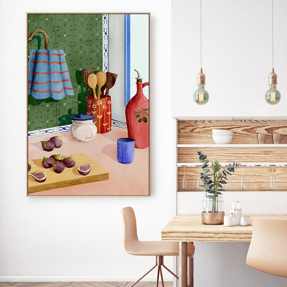 wall-art-print-canvas-poster-framed-Kitchen Corner , By Eva Halfers-2