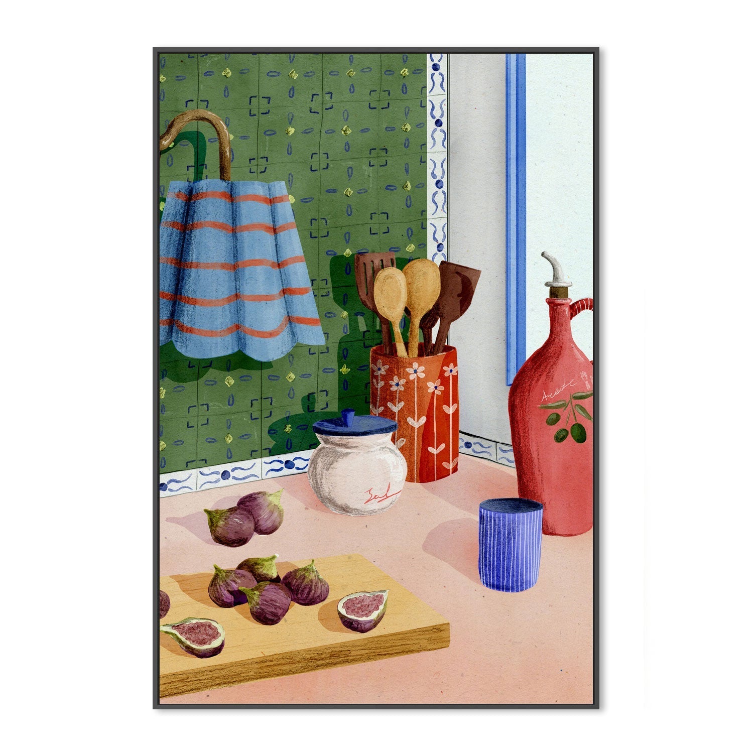 wall-art-print-canvas-poster-framed-Kitchen Corner , By Eva Halfers-3