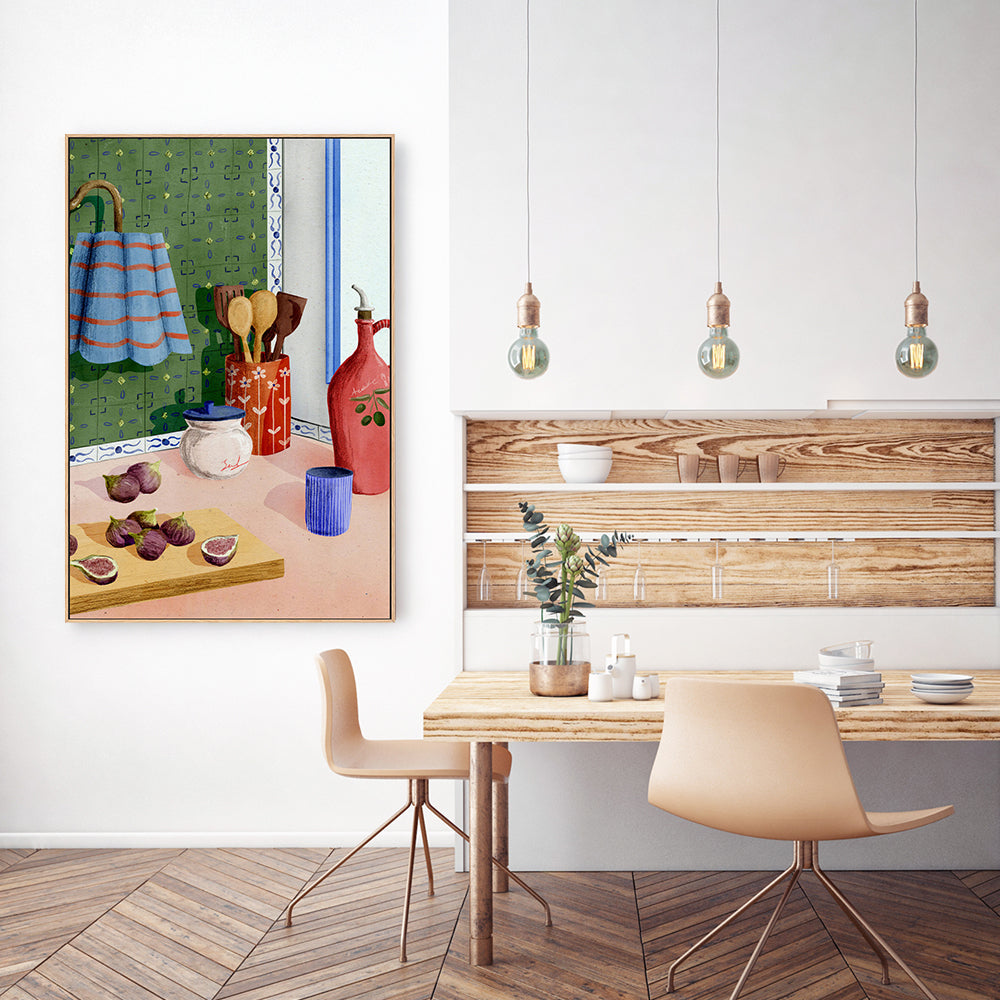 wall-art-print-canvas-poster-framed-Kitchen Corner , By Eva Halfers-7