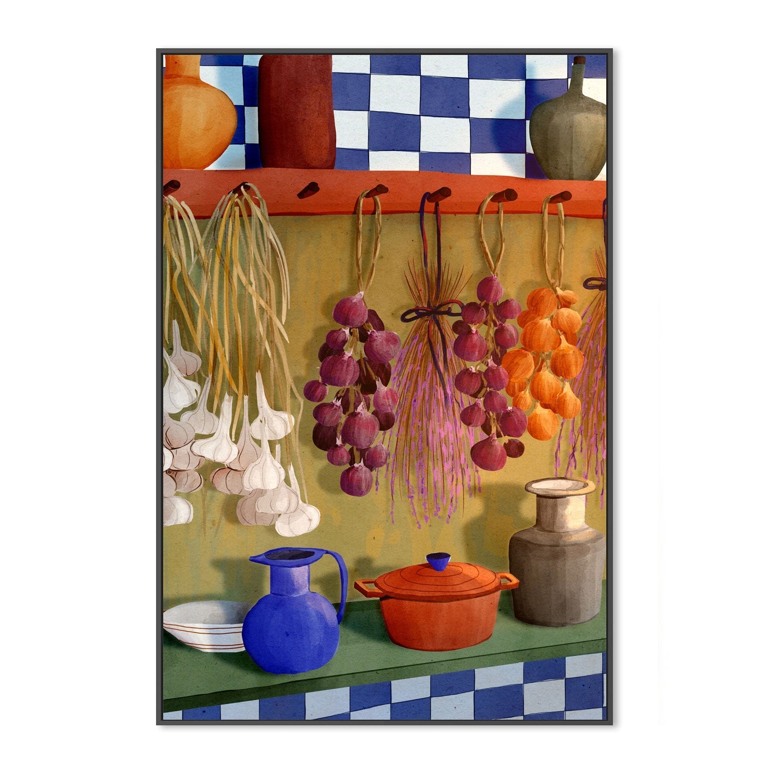 wall-art-print-canvas-poster-framed-Kitchen Essentials , By Eva Halfers-3