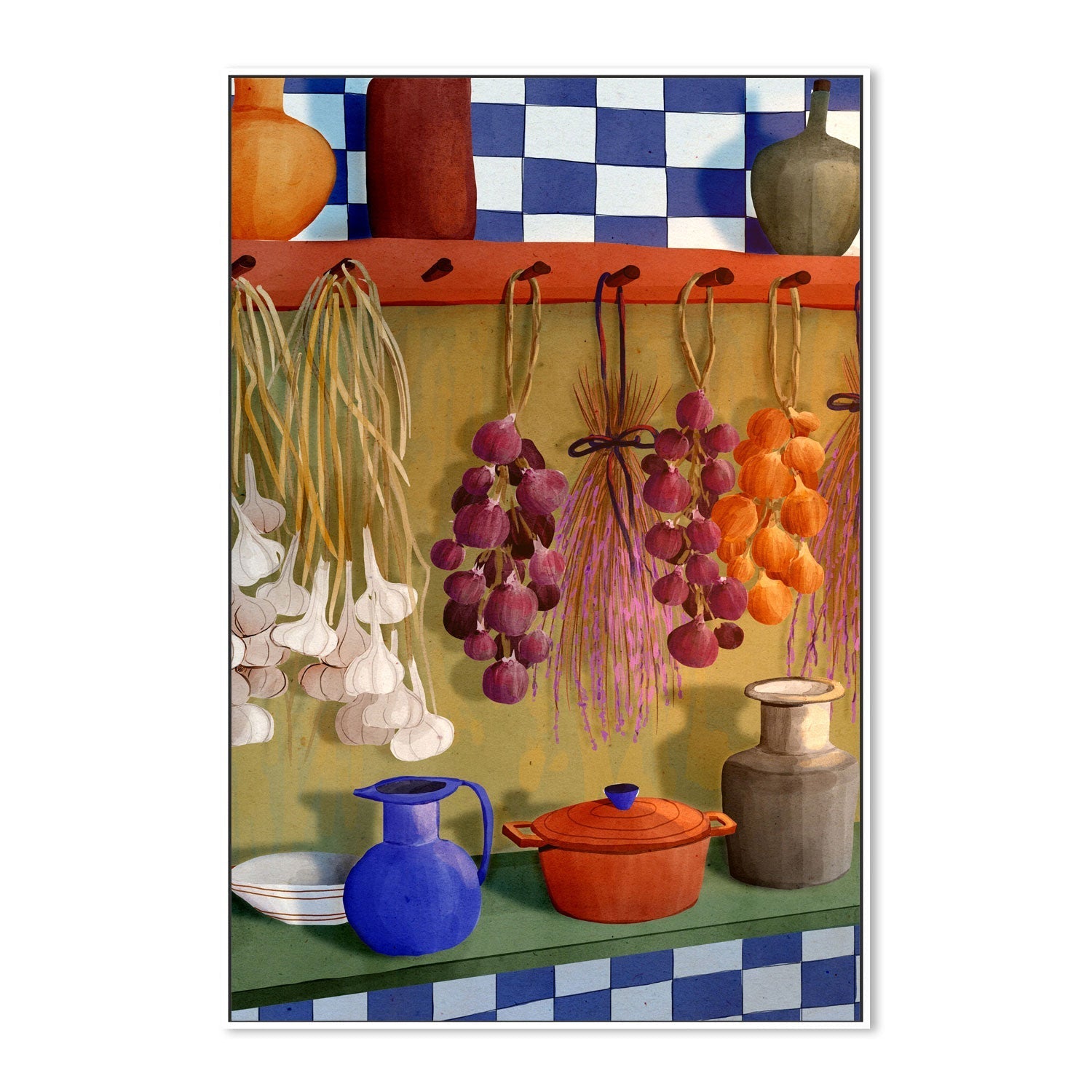 wall-art-print-canvas-poster-framed-Kitchen Essentials , By Eva Halfers-5