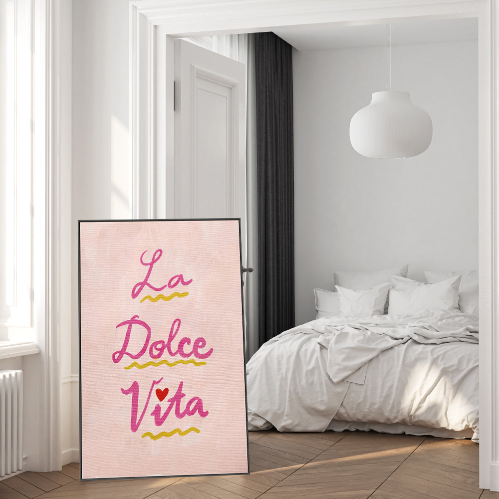 wall-art-print-canvas-poster-framed-La Dolce Vita Beige Pink , By Kartika Paramita-7