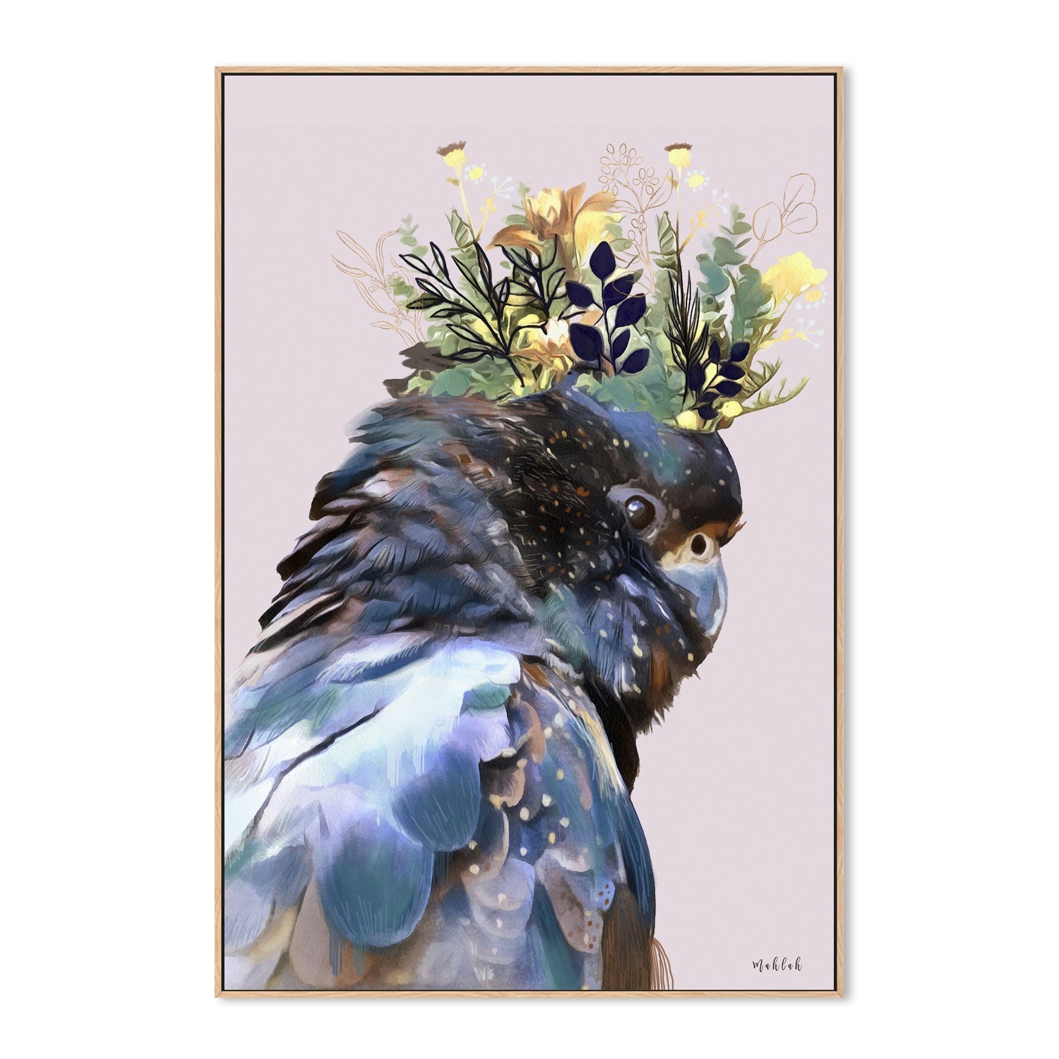 wall-art-print-canvas-poster-framed-Lady Cockatoo , By Inkheart Designs-4