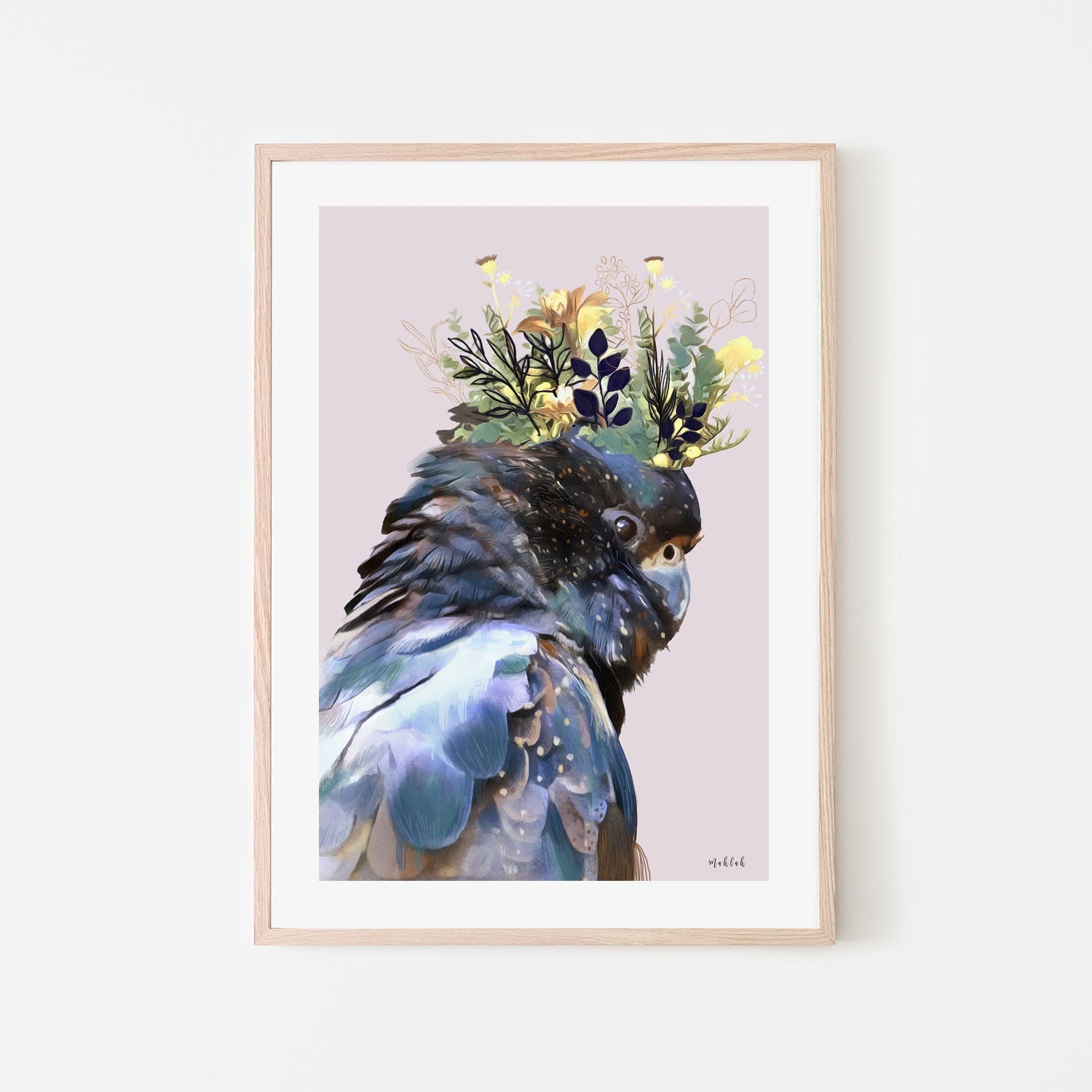 wall-art-print-canvas-poster-framed-Lady Cockatoo , By Inkheart Designs-6