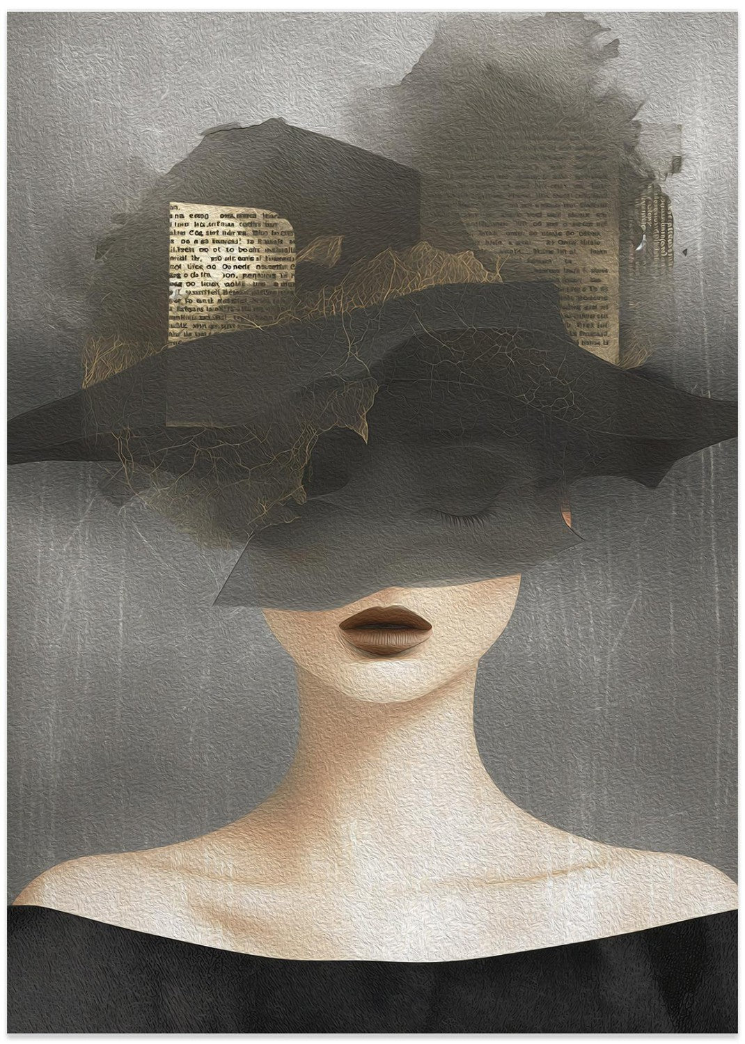 wall-art-print-canvas-poster-framed-Lady In Hat No 2 , By Andreas Magnusson-1