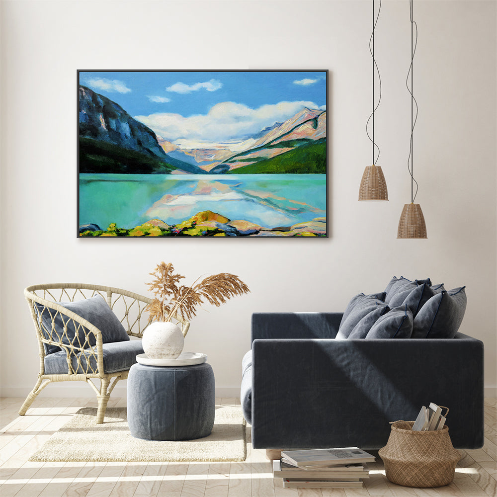 wall-art-print-canvas-poster-framed-Lake Louise , By Ieva Baklane-GIOIA-WALL-ART