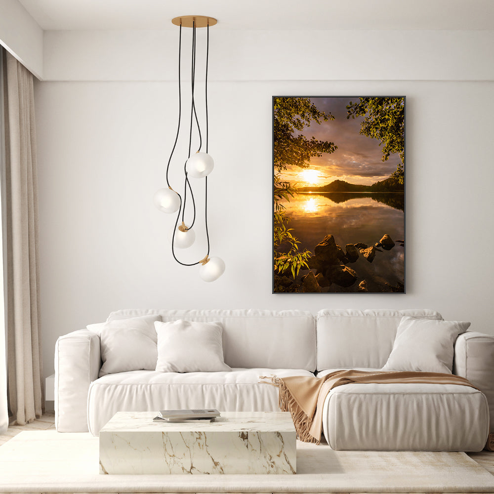 wall-art-print-canvas-poster-framed-Lake Sunset , By Christian Lindsten-GIOIA-WALL-ART