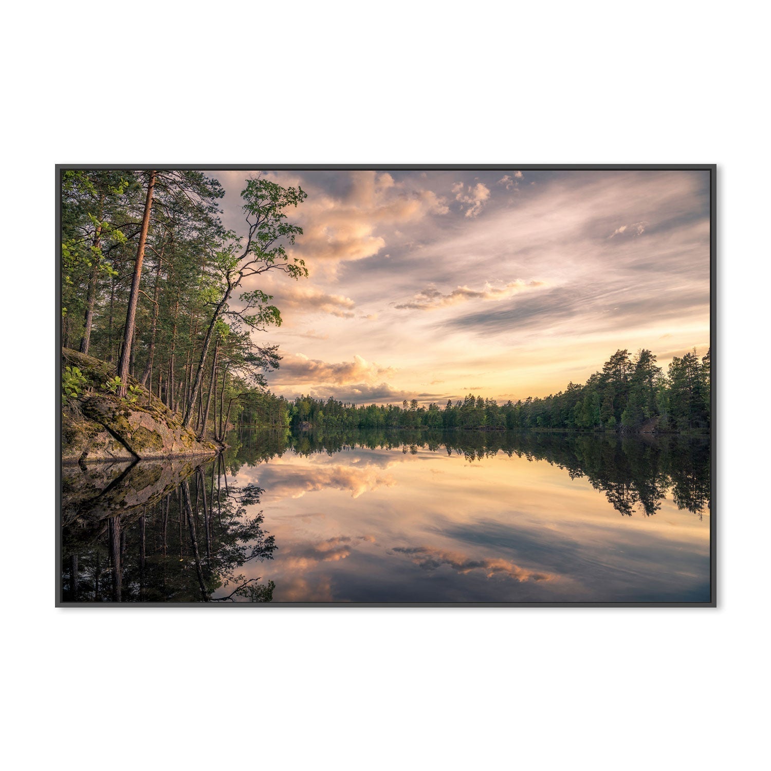 wall-art-print-canvas-poster-framed-Lake Tarmsjapn, Sweden , By Christian Lindsten-GIOIA-WALL-ART