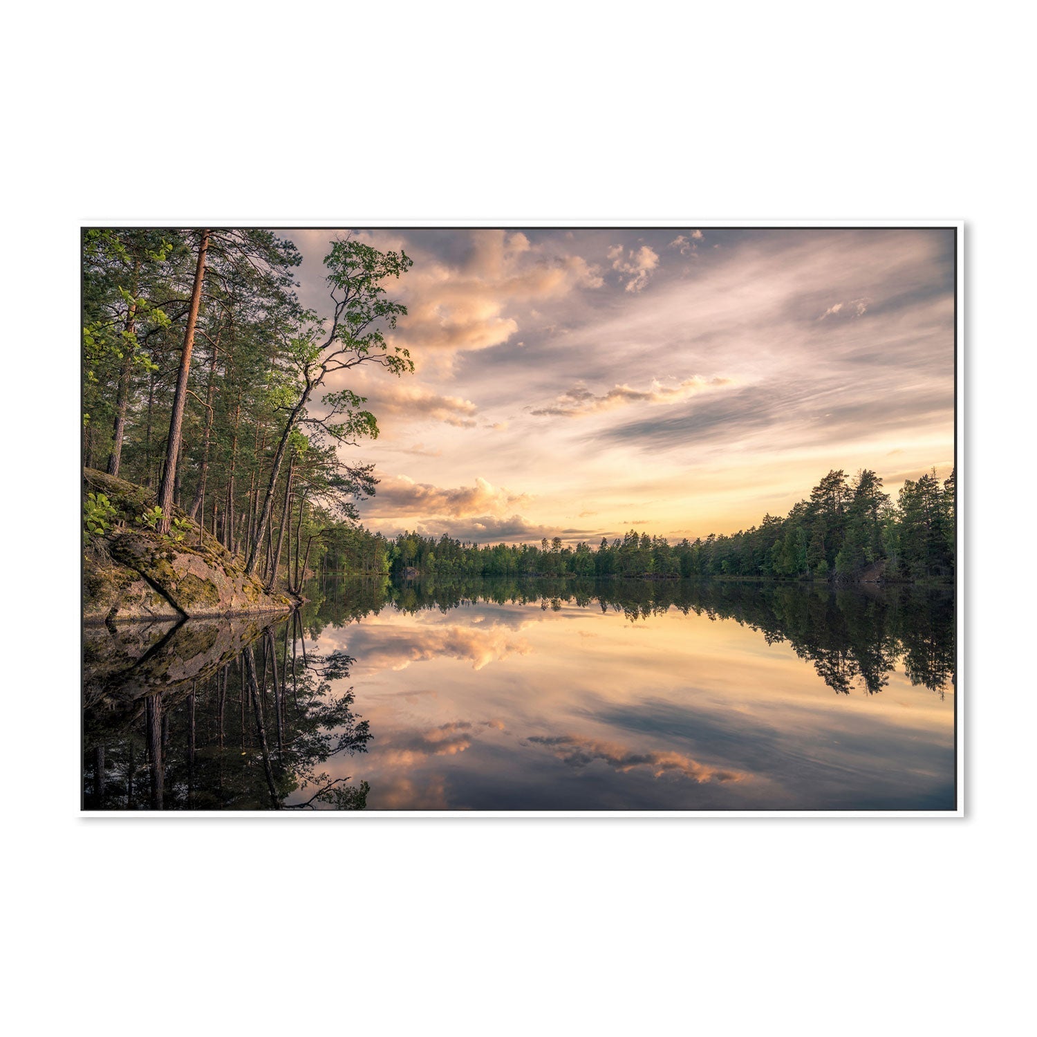 wall-art-print-canvas-poster-framed-Lake Tarmsjapn, Sweden , By Christian Lindsten-GIOIA-WALL-ART