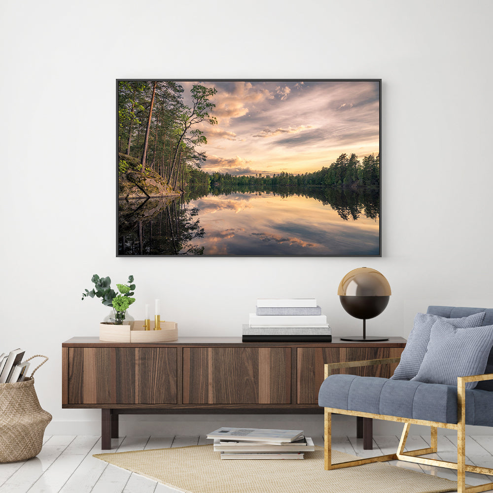 wall-art-print-canvas-poster-framed-Lake Tarmsjapn, Sweden , By Christian Lindsten-GIOIA-WALL-ART