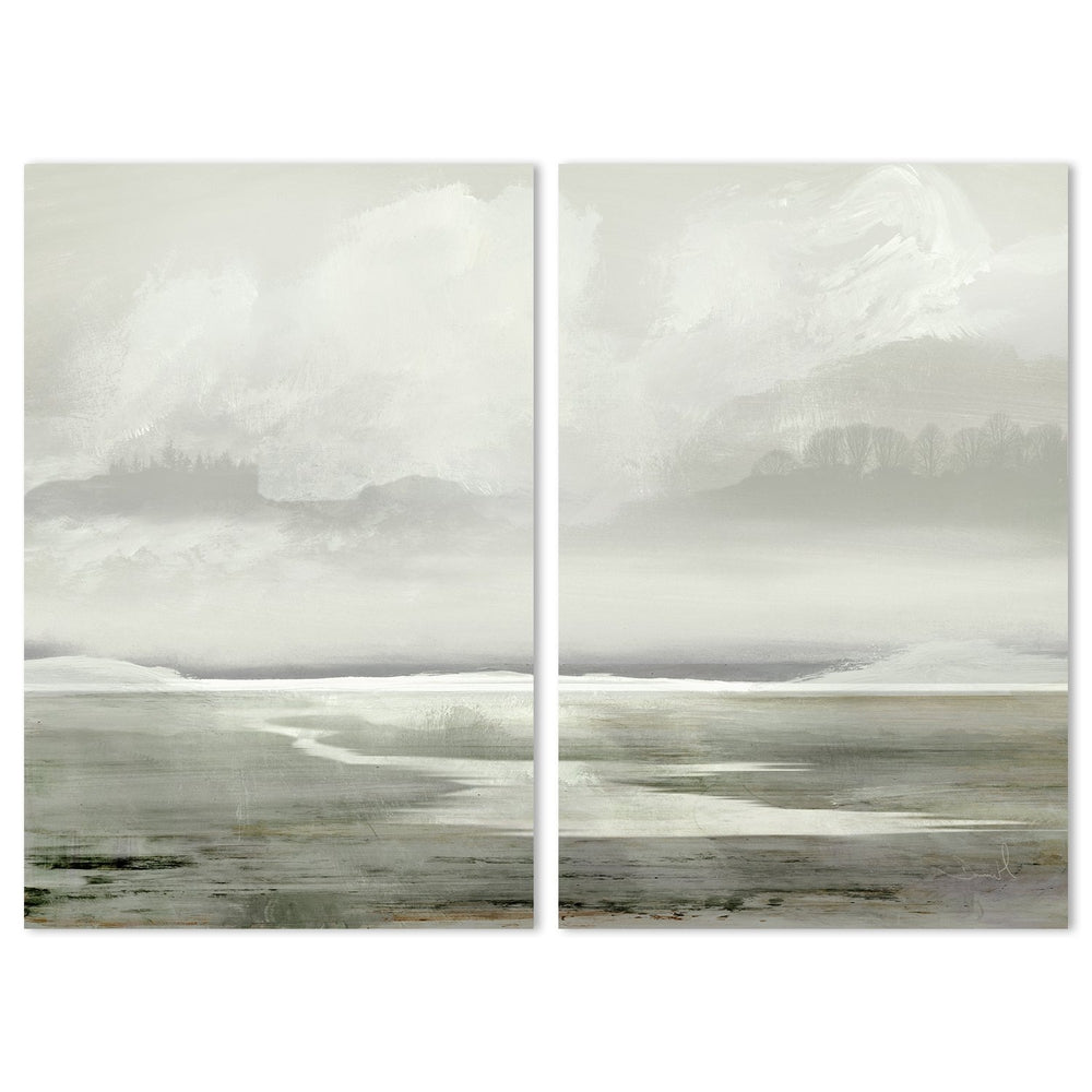 wall-art-print-canvas-poster-framed-Lakes, Set Of 2 , By Dan Hobday-by-Dan Hobday-Gioia Wall Art