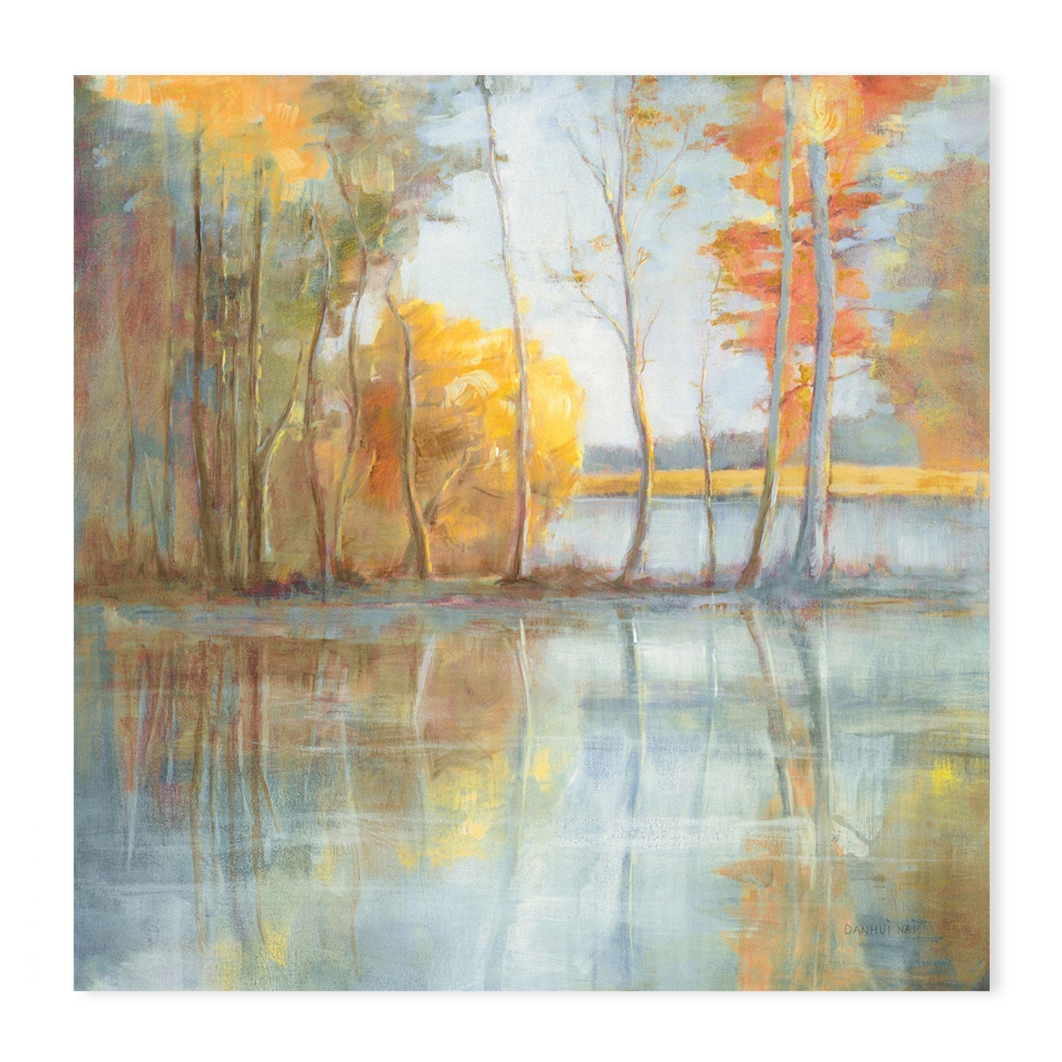 wall-art-print-canvas-poster-framed-Lakeside Reflection-by-Danhui Nai-Gioia Wall Art