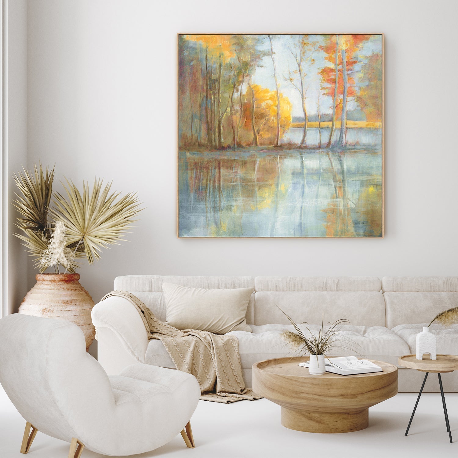 wall-art-print-canvas-poster-framed-Lakeside Reflection-by-Danhui Nai-Gioia Wall Art