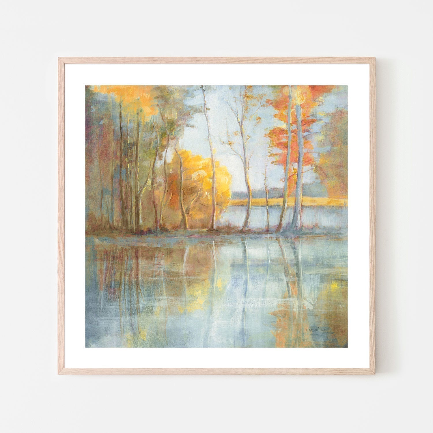 wall-art-print-canvas-poster-framed-Lakeside Reflection-by-Danhui Nai-Gioia Wall Art