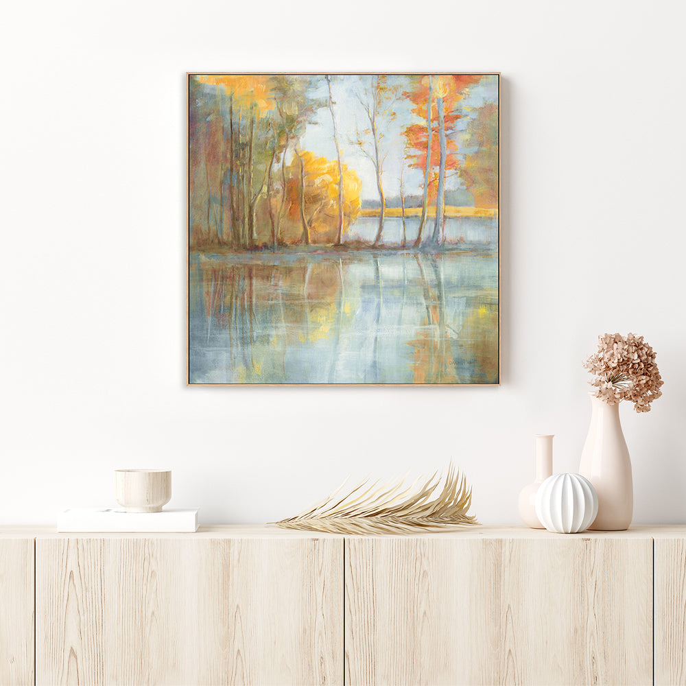 wall-art-print-canvas-poster-framed-Lakeside Reflection-by-Danhui Nai-Gioia Wall Art